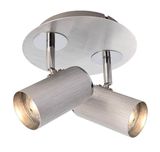 Deko-Light Deckenaufbauleuchte Indi II, GU10, 2x max. 50W, Alu, Silber 348086