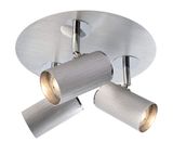 Deko-Light Deckenaufbauleuchte Indi III, GU10, 3x max. 50W, Alu, Silber 348087