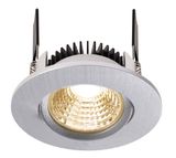 Deko-Light Deckeneinbauleuchte COB-68-24V-2700K-rund, silber, Warmweiß, 45°, 24VDC 565299