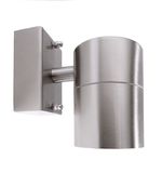 Deko-Light Wandaufbauleuchte Zilly Down, GU10, max. 35W, Edelstahl, silber, IP44 731005
