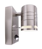 Deko-Light Wandaufbauleuchte Zilly II Down Motion, GU10, max. 35W, Edelstahl, silber, IP44 731009