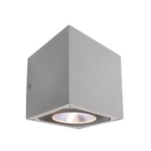 Deko-Light Wandaufbauleuchte Cubodo II Single SG, Warmweiß, silber, IP54 731025