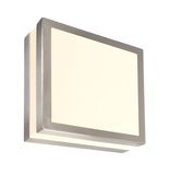 Deko-Light Wandaufbauleuchte Scuti I, E27, 2x max. 11W, Edelstahl, silber, IP44 731052