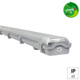 e2 LED Feuchtraum-Wannenleuchte T8 G13 128cm Classic M 2x 18W neutralweiss 4000K IP65 Grau