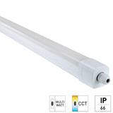 e2 LED Feuchtraum-Wannenleuchte 120cm Premium M 36W CCT warm-/neutral-/tageslichtweiss 3000K/4000K/5700K IP66 Weiß