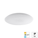 e2 LED Anbauleuchte, Deckenleuchte Rimini 380 24W CCT warm-/neutral-/tageslichtweiss 3000K/4000K/6000K IP54 Weiß Ø38cm