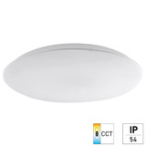 e2 LED Anbauleuchte, Deckenleuchte Rimini 480 45W CCT warm-/neutral-/tageslichtweiss 3000K/4000K/6000K IP54 Weiß Ø48cm