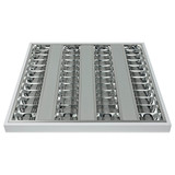 e2 LED Anbauleuchte, Deckenleuchte Nostal Q 625 42W CCT warm-/neutral-/tageslichtweiss 3000K/4000K/6000K Weiß Stahl 62x62cm