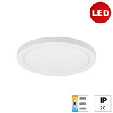 e2 LED Anbaupanel, Deckenleuchte Space R220 18W CCT warm-/neutral-/tageslichtweiss 3000K/4000K/6500K Weiß Ø22,5cm