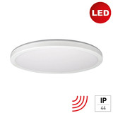 e2 LED Anbaupanel, Deckenleuchte Twice up&down R330 20W warmweiss 3000K Bewegungsmelder IP54 Weiß Ø33cm
