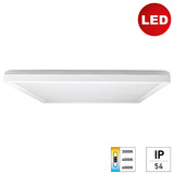 e2 LED Anbaupanel, Deckenleuchte Twice up&down Q420 24W CCT warm-/neutral-/tageslichtweiss 3000K/4000K/6000K IP54 Weiß 42x42cm