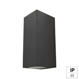 e2 Außenwandleuchte Aster up&down 2-flammig GU10 IP65 Anthrazit Aluminium 16x8cm