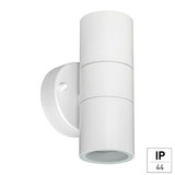e2 Außenwandleuchte Electra up&down 2-flammig GU10 IP44 Weiß Aluminium 16x9cm