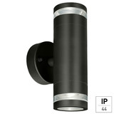 e2 Außenwandleuchte Musica up&down 2-flammig GU10 IP44 Anthrazit Aluminium 18,5x9cm