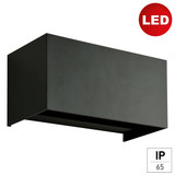 e2 LED Außenwandleuchte Quad up&down 12W CCT warm-/neutral-/tageslichtweiss 3000K/4000K/6000K IP65 Anthrazit Aluminium 20x10cm