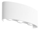 e2 LED Außenwandleuchte Petra up&down 7W CCT warm-/neutralweiss 3000K/4000K/5000K IP54 Weiß Aluminium 17x8cm