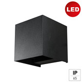 e2 LED Außenwandleuchte Kappa up&down 7W neutralweiss 4000K IP65 Anthrazit Aluminium 10x10cm