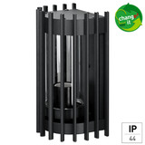 e2 Außenwandleuchte Nasti E27 IP44 Anthrazit Aluminium 24,5x12cm