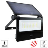 e2 LED Solar-Wandstrahler, Fluter Segin 20W tageslichtweiss 6500K Bewegungsmelder IP54 Schwarz Aluminium 26x21cm