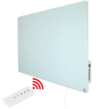 e2 Infrarotheizungen, Infrarot-Heizpaneel Smart & Easy Crystal M 500W Fernbedienung App-Steuerung WiFi IP44 Weiß 85x50cm