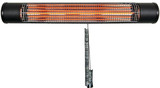 e2 Infrarotheizungen, Infrarot-Heizstrahler Wall-Base 750/1500W Zugschalter IPX4 Schwarz 75cm