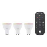Eglo LED Spot, Strahler-Lampe Smart GU10 dimmbar 4,9W 420lm RGB CCT warm-/tageslichtweiss 2700-6500K Zigbee Opal 3er Pack 110398