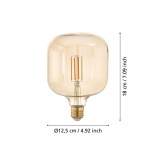 EGLO Vintage Spezial E27 LED Lampe T125 4W 2200K extra-warmweiss dimmbar