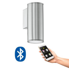 Eglo 33581 RIGA LED GU10 Außen-Wandleuchte 5W Edelstahl IP44