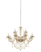 Eglo 39094 Basilano Hängeleuchte 12XE14 chrom cognac