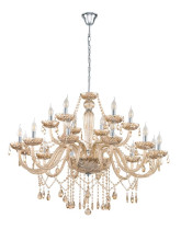 Eglo 39095 Basilano Pendelleuchte 18XE14 chrom cognac