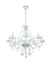 Eglo 39101 Basilano 1 Hängeleuchte 8XE14 chrom klar