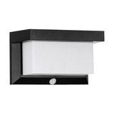 Eglo LED Solar-Wandleuchte Utrera 32-flammig dimmbar 32x 0,12W Bewegungsmelder IP44 Schwarz mit Sensor 20x12cm 48968
