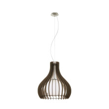 Eglo 61917 TINDORI E27 Hängeleuchte Ø380mm Nickel-Matt Dunkelbraun