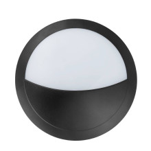 Eglo 62218 BELLARIA LED Außen-Wandleuchte 6W Ø300mm Schwarz Weiss Neutralweiss IP66