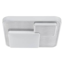 Eglo 75666 LEPRESO LED Deckenleuchte 19,5W 385x385mm Weiss Alu-Gebürste Warmweiss