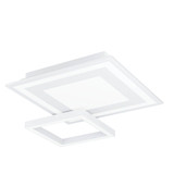Eglo LED Deckenleuchte Savatarila-Z Smart dimmbar 21,6W RGB CCT warm-/tageslichtweiss 2700-6500K Zigbee Weiss Stahl 45x45cm 900023