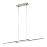 Eglo LED Pendelleuchte Fraioli-Z Smart 2-flammig dimmbar 2x 17W RGB CCT warm-/tageslichtweiss 2700-6500K Zigbee Nickel-matt Aluminium 105,5x10cm 900077