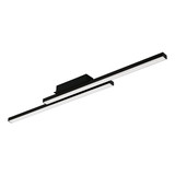 Eglo LED Deckenleuchte Fraioli-Z Smart 2-flammig dimmbar 2x 17W RGB CCT warm-/tageslichtweiss 2700-6500K Zigbee Schwarz Aluminium 105,5x12cm 900079