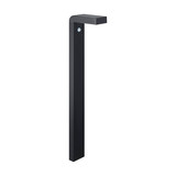 Eglo LED Solar-Stehleuchte Baracconi 18-flammig 18x 0,2W Bewegungsmelder IP44 Schwarz Satiniert Aluminium 80cm 900246