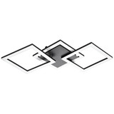 Eglo LED Deckenleuchte Paranday-Z Smart dimmbar 26,4W CCT warm-/tageslichtweiss 2700-6500K Zigbee Schwarz Stahl 65x31cm 900317