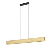Eglo LED Pendelleuchte Anchorena-Z Smart dimmbar 35W RGB CCT warm-/tageslichtweiss 2700-6500K Zigbee Braun Schwarz Holz Stahl 123x5,5cm 900388