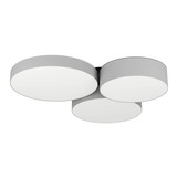 Eglo LED Deckenleuchte Barbano-Z Smart 3-flammig dimmbar 3x 7,5W RGB CCT warm-/tageslichtweiss 2700-6500K Zigbee Schwarz Grau Weiss Stahl Textil 60,5x56,5cm 900855