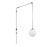 Eglo Pendelleuchte Rondo 3 E27 Schwarz Stahl Glas opal-matt 20cm 900977