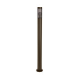 Eglo Außen-Stehleuchte Helsinki E27 Bewegungsmelder IP44 Rostbraun Schwarz-transparent Edelstahl mit Sensor 110cm 900987