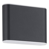 Eglo LED Außen-Wandleuchte Grutti 2-flammig 2x 2,9W CCT warm-/neutral-/tageslichtweiss 3000/4000/6500K IP65 Anthrazit Transparent Aluminium 11,5x9cm 901025