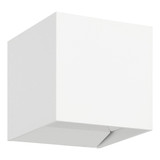 Eglo LED Außen-Wandleuchte Calpino 3 2-flammig 2x 2,8W warmweiss 3000K IP54 Weiss Klar Aluguss Glas 10x10cm 901063