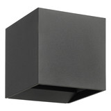 Eglo LED Außen-Wandleuchte Calpino 3 2-flammig 2x 2,8W warmweiss 3000K IP54 Anthrazit Klar Aluguss Glas 10x10cm 901065