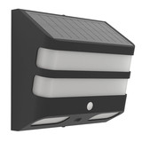Eglo LED Solar-Wandleuchte Stiappa 6,5W neutralweiss 4000K Bewegungsmelder IP44 Schwarz mit Sensor 20x12cm 901084
