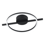 Eglo LED Deckenleuchte Amandolo dimmbar 17W RGB CCT warm-/tageslichtweiss 2700-6500K Schwarz Aluminium Stahl 40x30cm 901113