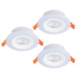 Eglo LED Einbauspot Calonge RGB 3-flammig dimmbar 3x 3,8W CCT warm-/tageslichtweiss 2700-6500K IP44 Weiss Ø10cm 901117